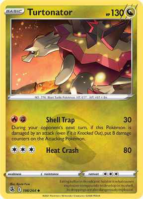 SWSH Fusion Strike 198/264 Turtonator Reverse Holo