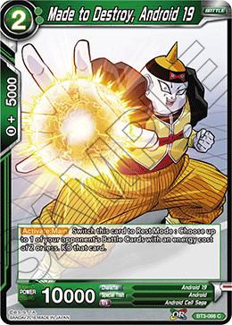 DBS Cross Worlds BT3-066 Made to Destroy, Android 19 Foil