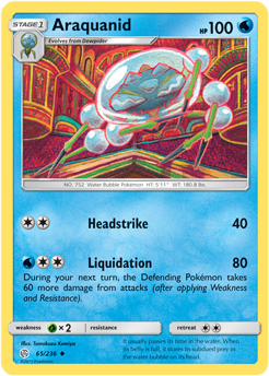 SM Cosmic Eclipse 065/236 Araquanid Reverse Holo