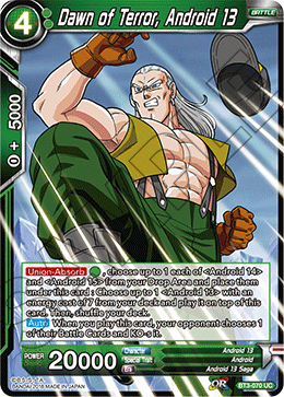 DBS Cross Worlds BT3-070 Dawn of Terror, Android 13 Foil