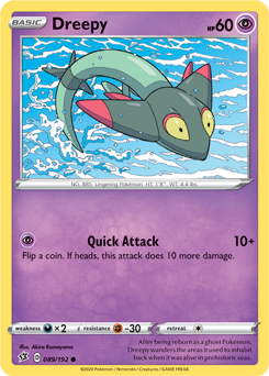 SWSH Rebel Clash 089/192 Dreepy Reverse Holo