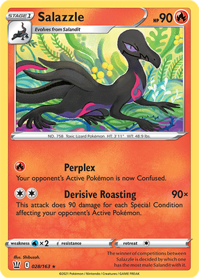 SWSH Battle Styles 028/163 Salazzle Reverse Holo