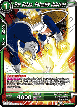 DBS Rise of the Unison Warrior BT10-067 Son Gohan, Potential Unlocked