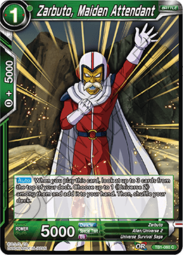 DBS The Tournament of Power TB1-060 Zarbuto, Maiden Attendant Foil