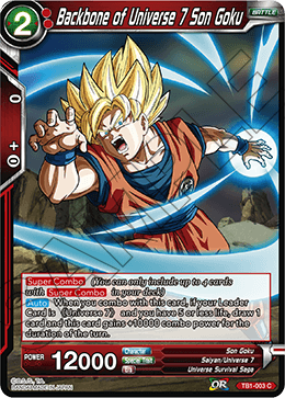 DBS The Tournament of Power TB1-003 Backbone of Universe 7 Son Goku