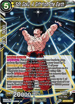 DBS Saiyan Showdown BT15-095 Son Goku, A Gift from the Earth SR