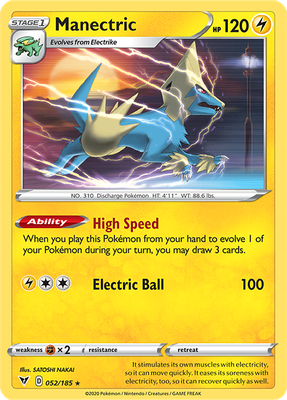 SWSH Vivid Voltage 052/185 Manectric Reverse Holo