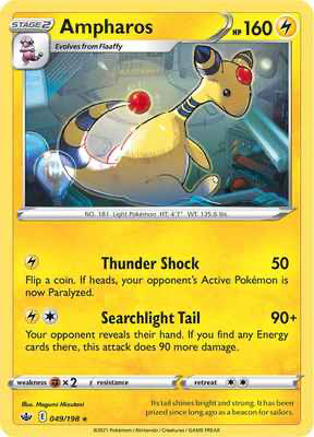 SWSH Chilling Reign 049/198 Ampharos Reverse Holo