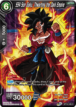 DBS Supreme Rivalry BT13-126 SS4 Son Goku, Thwarting the Dark Empire Foil