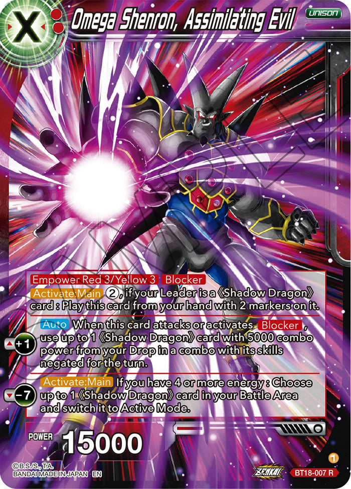DBS Dawn of the Z-Legends BT18-007 Omega Shenron, Assimilating Evil Foil