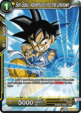DBS Rise of the Unison Warrior BT10-099 Son Goku, Adventure into the Unknown Foil