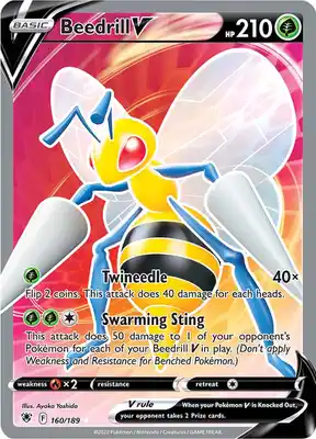SWSH Astral Radiance 160/189 Beedrill V Full Art