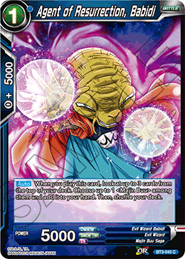 DBS Cross Worlds BT3-045 Agent of Resurrection, Babidi Foil