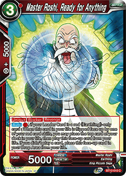 DBS Vicious Rejuvenation BT12-010 Master Roshi, Ready for Anything Foil