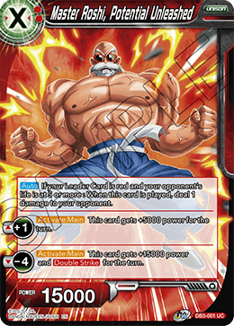 DBS Draft Box 6: Giant's Force DB3-001 Master Roshi, Potential Unleashed