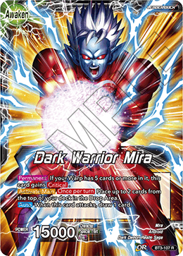 DBS Cross Worlds BT3-107 Mira / Dark Warrior Mira (Leader) Foil