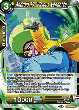 DBS Universal Onslaught BT9-058 Android 15, Vicious Vendetta Foil