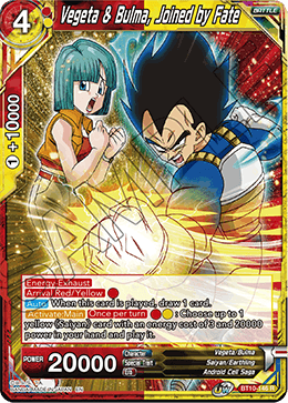 DBS Rise of the Unison Warrior BT10-146 Vegeta & Bulma, Joined by Fate Foil