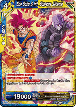 DBS Rise of the Unison Warrior BT10-145 Son Goku & Hit, Supreme Alliance Foil