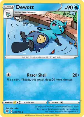 SWSH Astral Radiance 042/189 Dewott Reverse Holo