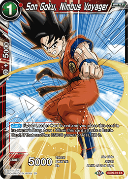 DBS Expansion Set 09: Saiyan Surge EX09-01 Son Goku, Nimbus Voyager Foil
