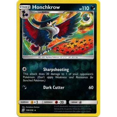 SM Unified Minds 130/236 Honchkrow Reverse Holo