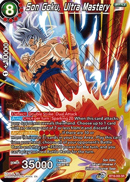 DBS Realm of the Gods BT16-005 Son Goku, Ultra Mastery SR