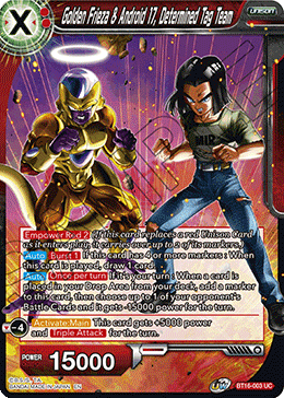 DBS Realm of the Gods BT16-003 Golden Frieza & Android 17, Determined Tag Team
