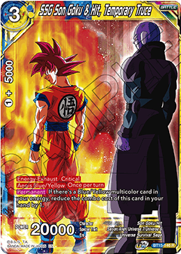 DBS Saiyan Showdown BT15-146 Son Goku & Hit, Temporary Truce Foil