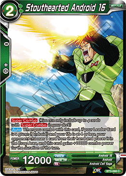 DBS Cross Worlds BT3-068 Stouthearted Android 16 Foil