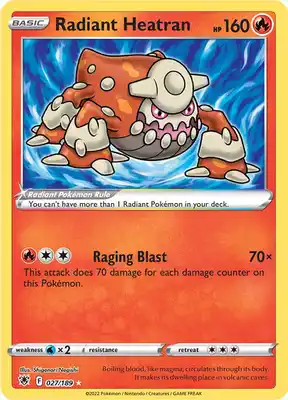 SWSH Astral Radiance 027/189 Radiant Heatran