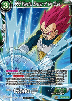 DBS Promotion Card P-098 SSG Vegeta, Energy of the Gods Foil