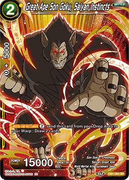 DBS Draft Box 4: Dragon Brawl DB1-064 Great Ape Son Goku, Saiyan Instincts (SR)