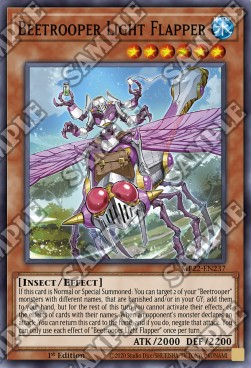 Yu-Gi-Oh! 2022 Tin of the Pharaoh's Gods Mega Pack MP22-EN237 Beetrooper Light Flapper