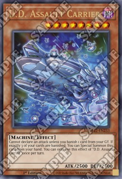 Yu-Gi-Oh! 2022 Tin of the Pharaoh's Gods Mega Pack MP22-EN233 D.D. Assault Carrier Ultra Rare