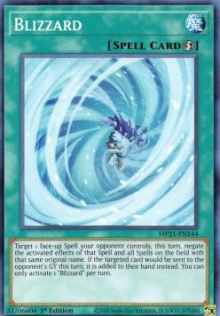 Yu-Gi-Oh! 2021 Tin of Ancient Battles Mega Pack MP21-EN144 Blizzard