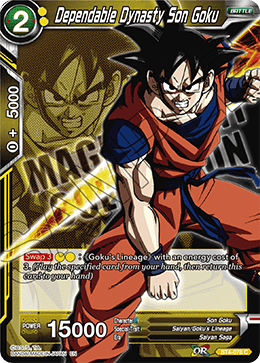 DBS Colossal Warfare BT4-078 Dependable Dynasty Son Goku (Magnificent Collection Alternate Art)
