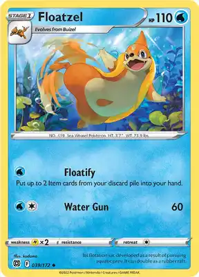 SWSH Brilliant Stars 039/172 Floatzel Reverse Holo