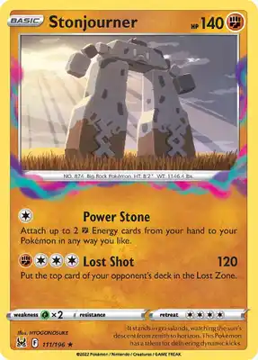 SWSH Lost Origin 111/196 Stonjourner Reverse Holo