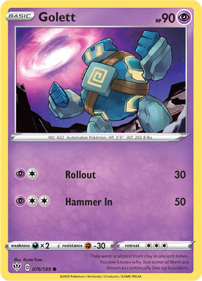 SWSH Darkness Ablaze 076/189 Golett