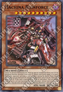 Yu-Gi-Oh! 2022 Tin of the Pharaoh's Gods Mega Pack MP22-EN203 Machina Ruinforce Super Rare