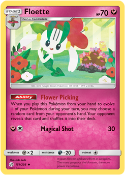 SM Cosmic Eclipse 151/236 Floette Reverse Holo