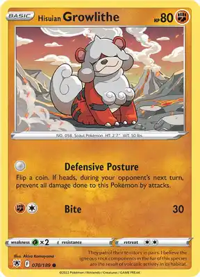 SWSH Astral Radiance 070/189 Hisuian Growlithe