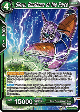 DBS Rise of the Unison Warrior BT10-076 Ginyu, Backbone of the Force Foil