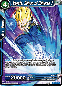DBS Expert Deck: Universe 6 Assailants XD1-02 Vegeta, Saiyan of Universe 7 Foil