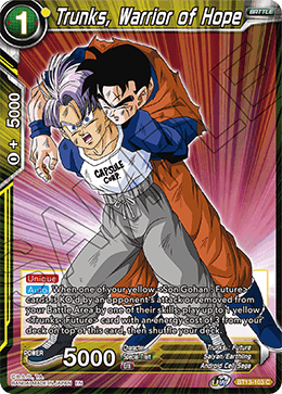 DBS Supreme Rivalry BT13-103 Trunks, Warrior of Hope