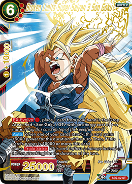 DBS Series 3 Starter The Extreme Evolution SD2-002 Broken Limits Super Saiyan 3 Son Goku Foil