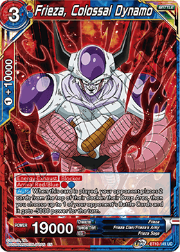 DBS Rise of the Unison Warrior BT10-149 Frieza, Colossal Dynamo Foil