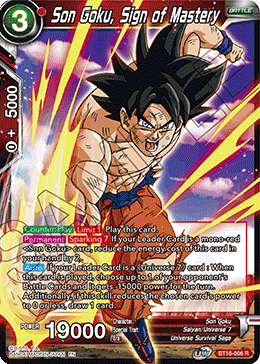 DBS Realm of the Gods BT16-006 Son Goku, Sign of Mastery