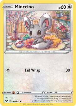 SWSH Sword and Shield 146/202 Minccino Reverse Holo